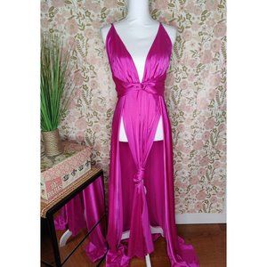 Hot Pink Double Slit Dress